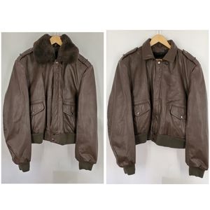 Reed 🪂 Vintage Bomber Jacket w/Removable Fur